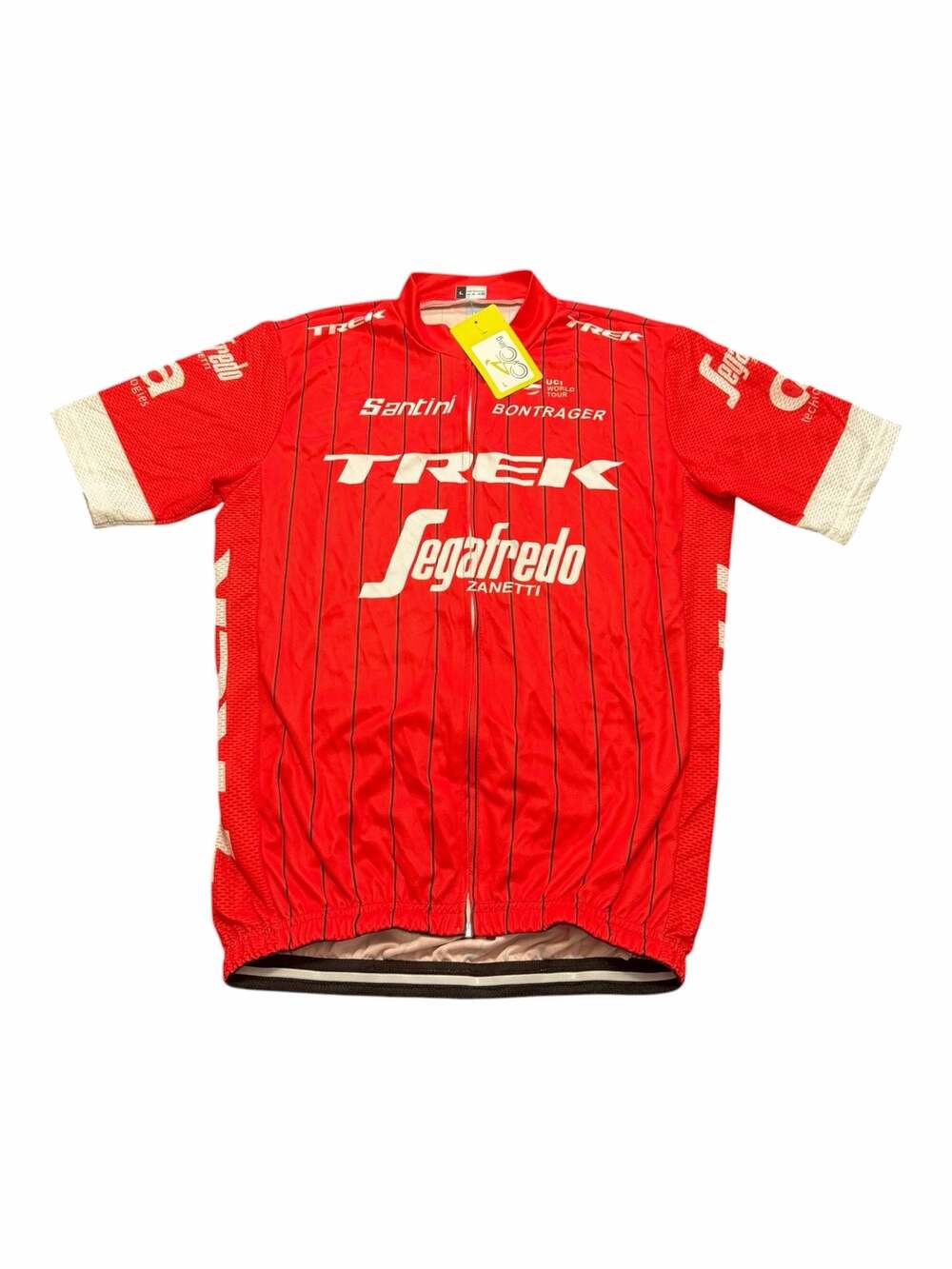 Santini Trek-Segafredo Team Cycling Jersey Red Pinstripe Size L